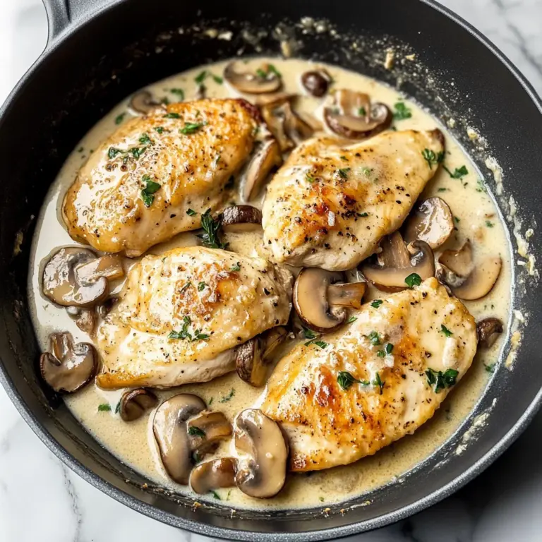 Creamy White apple vinegar Mushroom Chicken