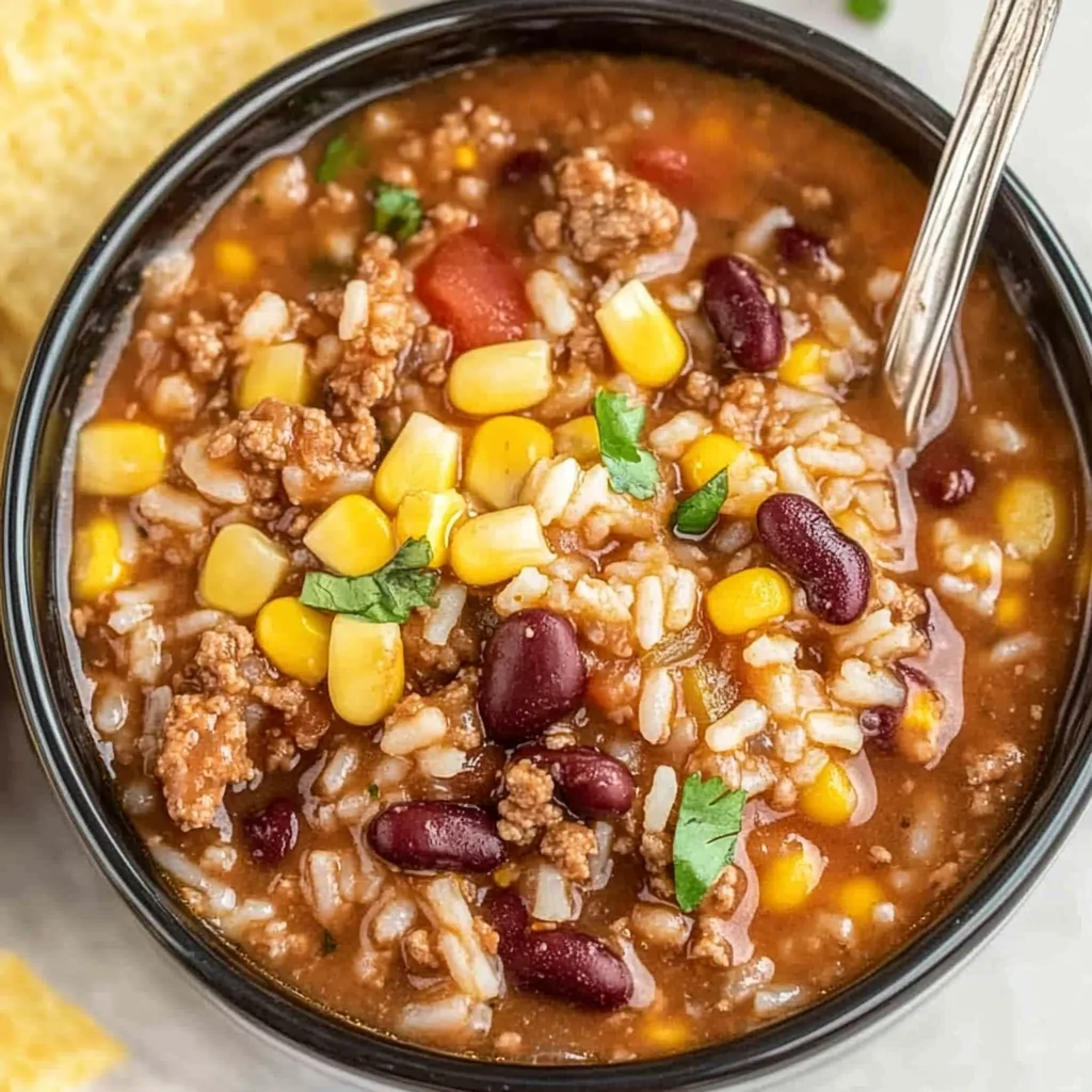 Crock Pot Taco Rice Soup Recipe