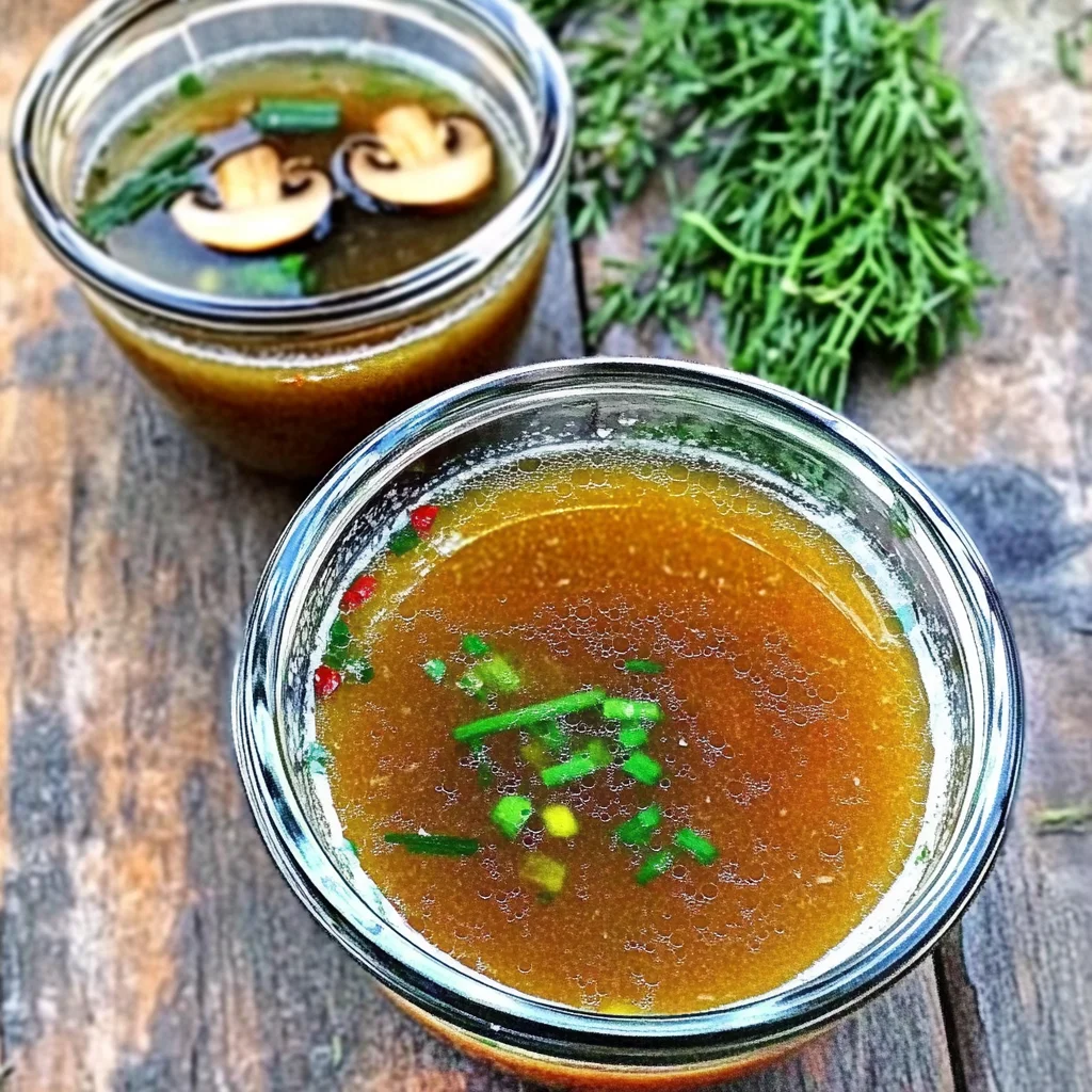 Ginger Garlic Mushroom Broth