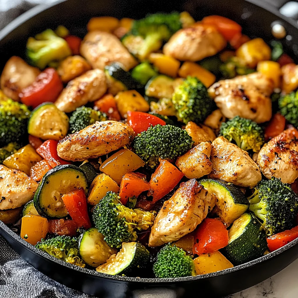 Healthy Chicken and Vegetables Skillet
