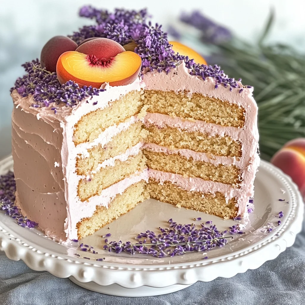 Lavender and Peach Dream Cake