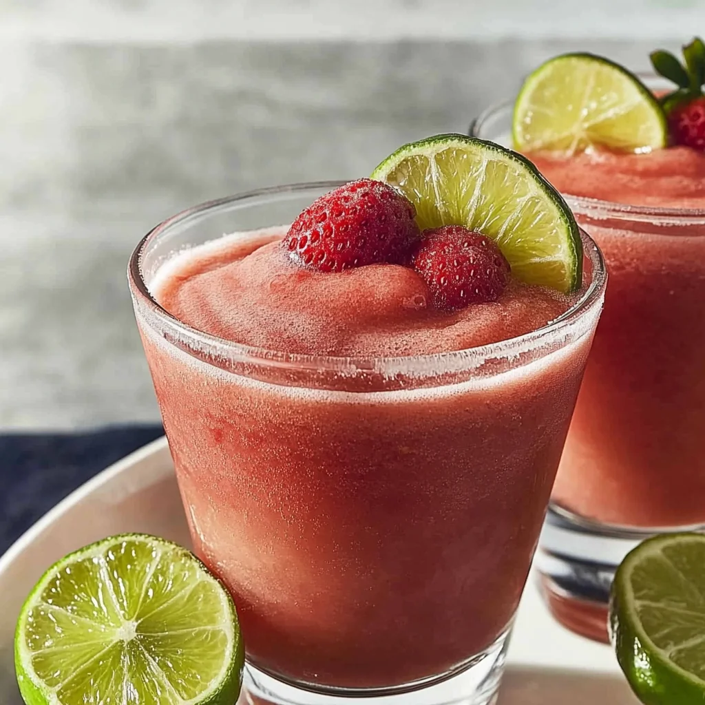 Nonalcoholic Strawberry Margaritas