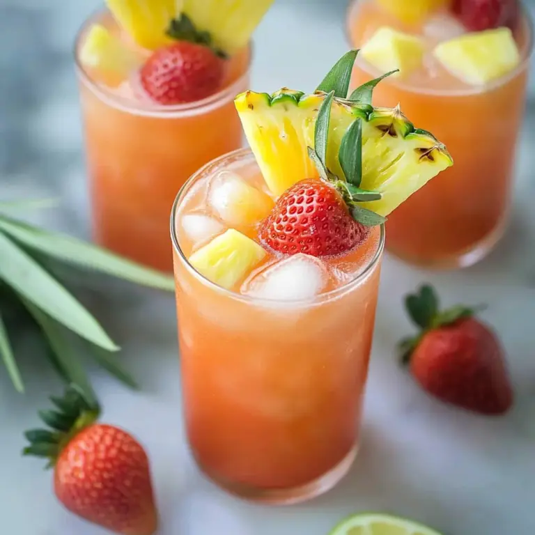Pineapple Strawberry Agua Fresca