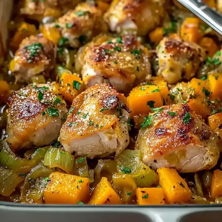 Roasted Chicken Leek and Butternut Squash Bake - Alrightwithme