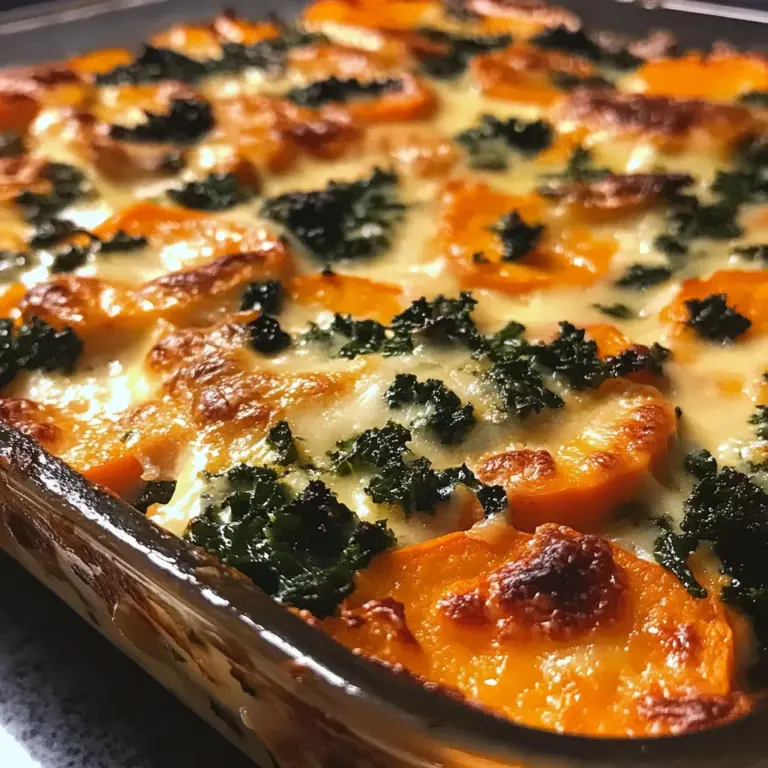 Sweet Potato Kale Gratin is a must-try comfort dish!