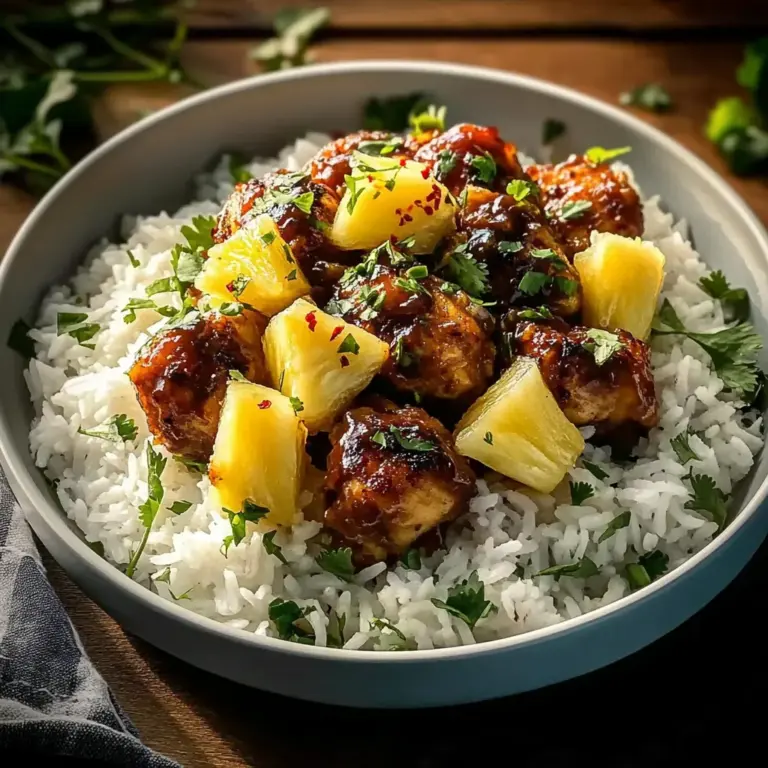 30 Minute Pineapple Chicken with Coconut Rice