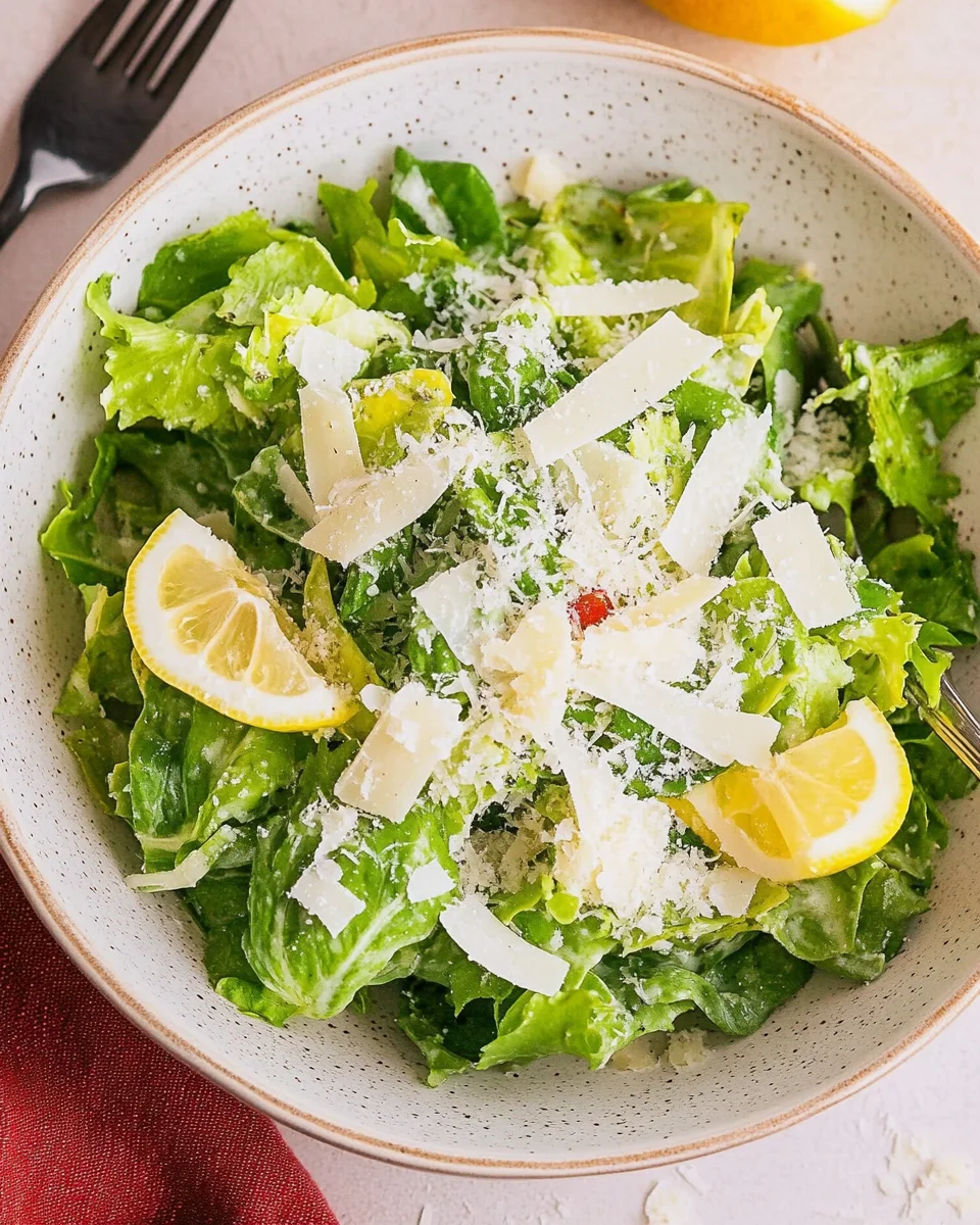 5-Minute Lemon Parmesan Salad Recipe