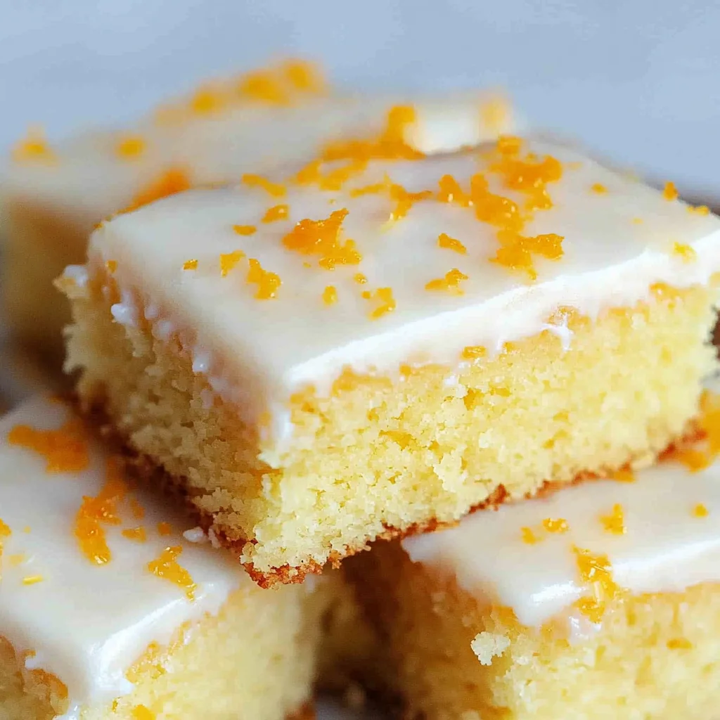 BEST Orange Drizzle Traybake Cake