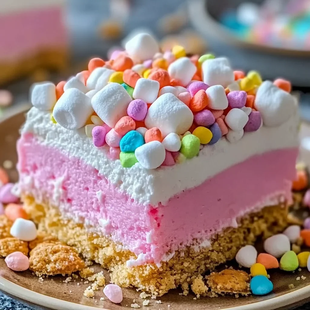 Bubblegum Cloud Slice Dessert: A Sweet Indulgence