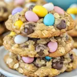 Chewy Cadbury Egg Oatmeal Chocolate Chip Easter Cookies Delight