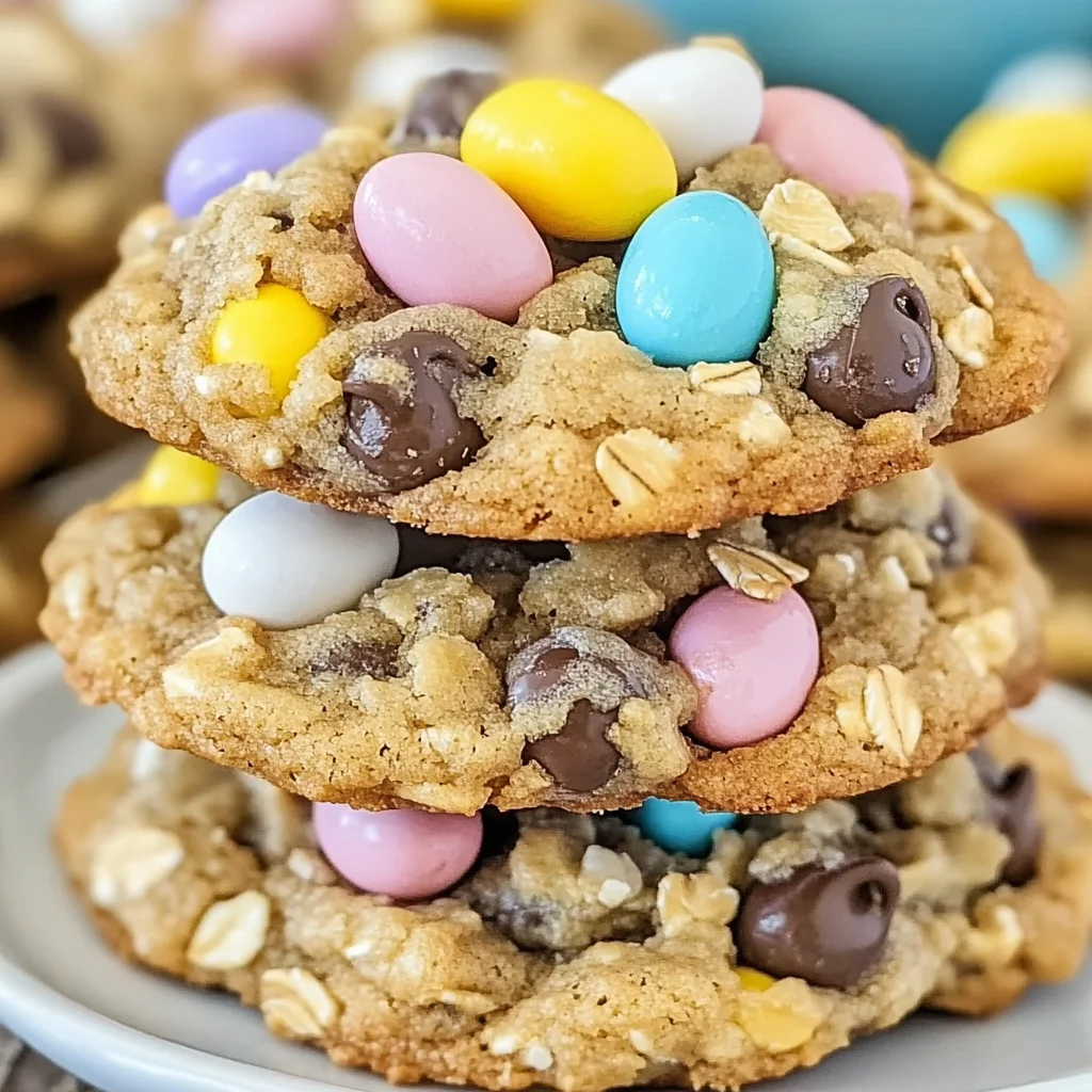 Chewy Cadbury Egg Oatmeal Chocolate Chip Easter Cookies Delight