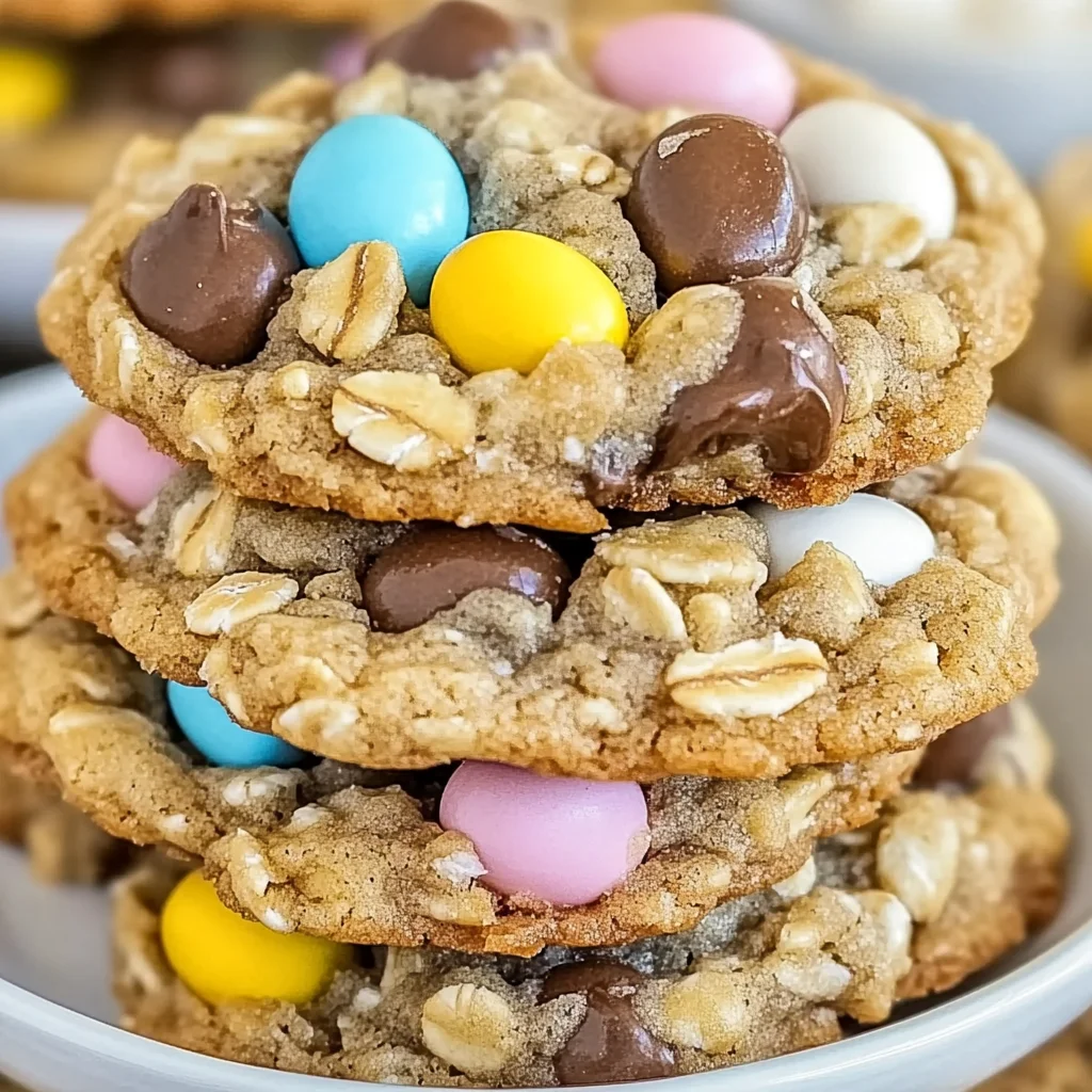 Chewy Cadbury Egg Oatmeal Chocolate Chip Easter Cookies Delight