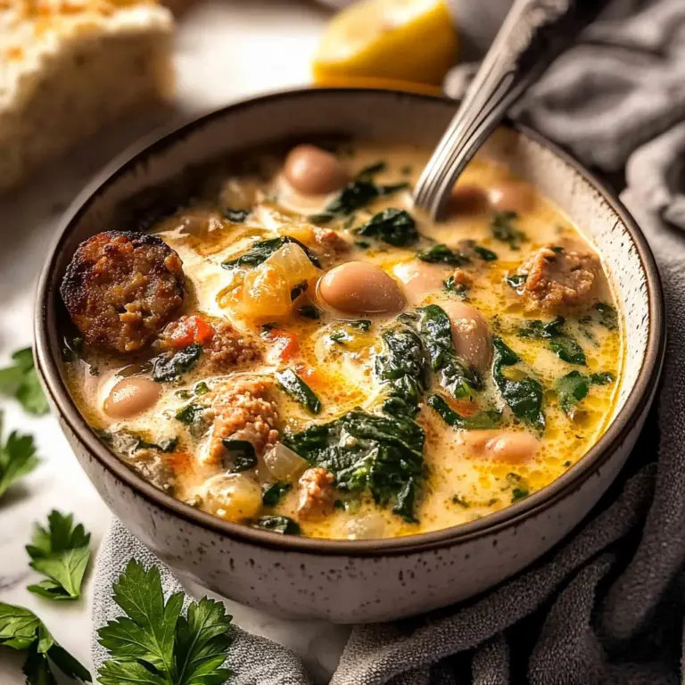 Creamy Tuscan White Bean Lemon Soup