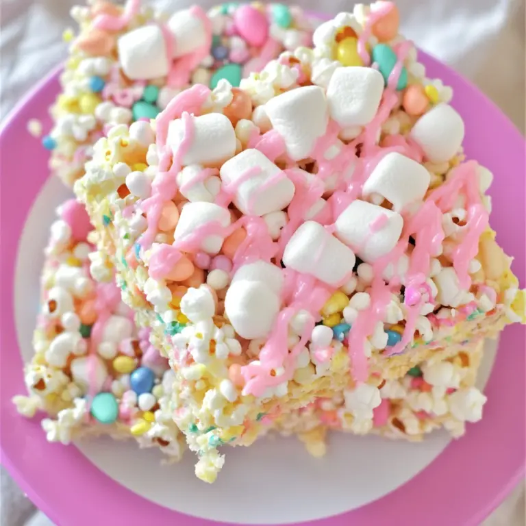 Easter Bunny Marshmallow Popcorn Bars