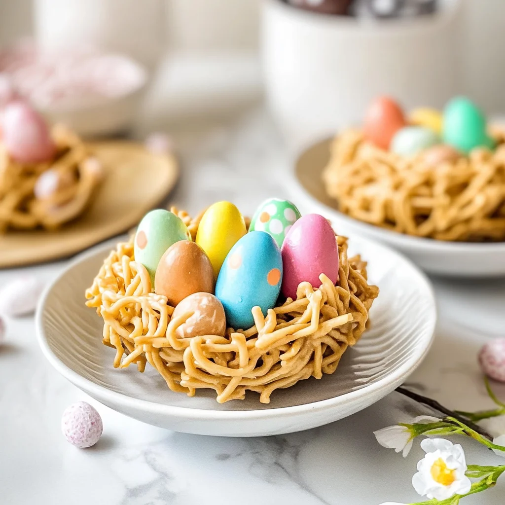 Easter Egg Peanut Butter Haystacks