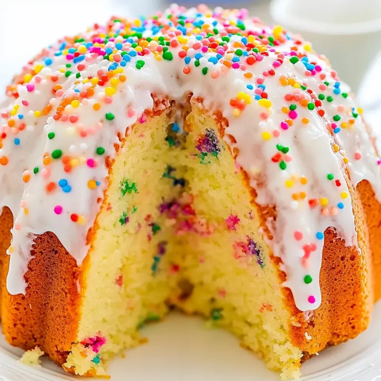 Homemade Funfetti Bundt Cake