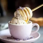 Lavender Ice Cream with Honey