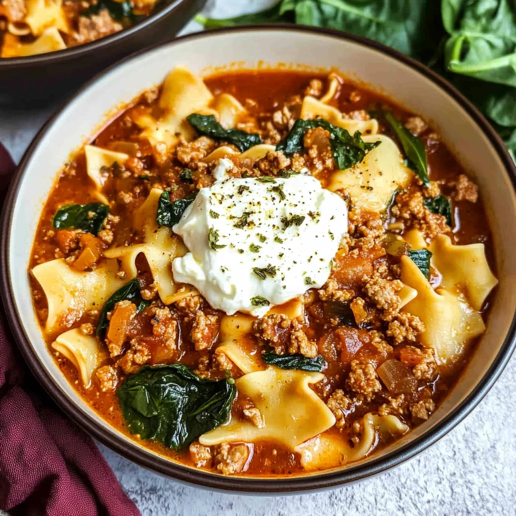 One Pot Lasagna Soup