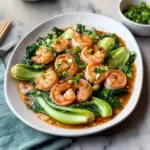 Spicy Garlic Butter Shrimp and Baby Bok Choy