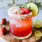 Strawberry Lime Mocktail Margarita