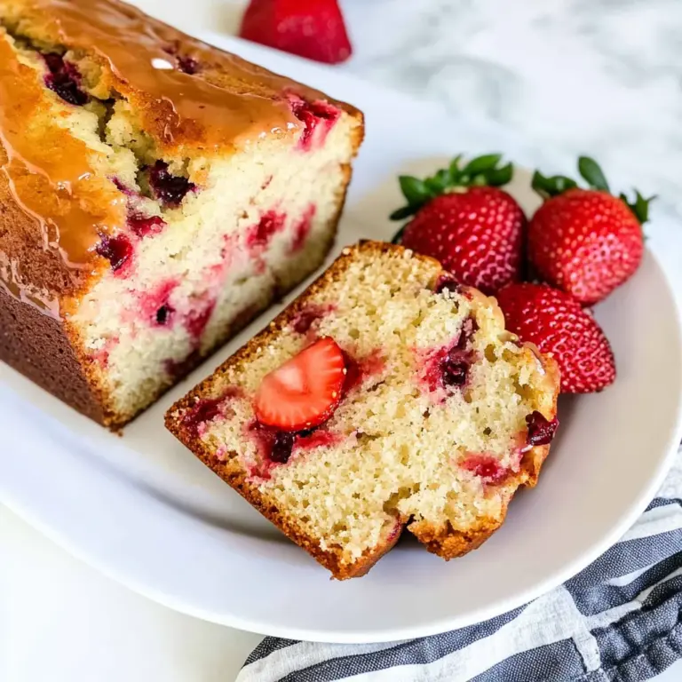 Strawberry Quick Bread with Fresh Berries