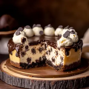 Chocolate Chip Cookie Dough Cheesecake