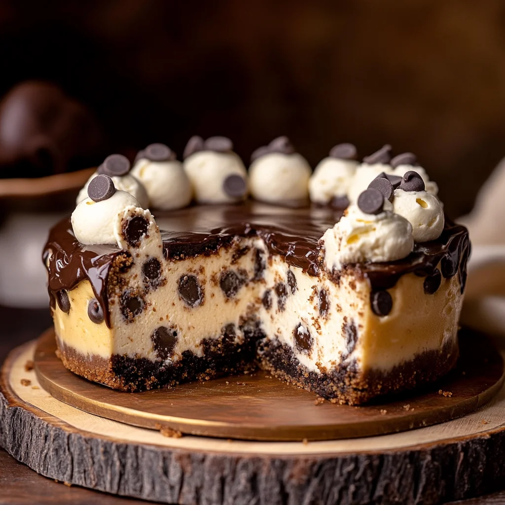 Chocolate Chip Cookie Dough Cheesecake