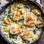 Creamy Parmesan Chicken and Spinach Tortellini