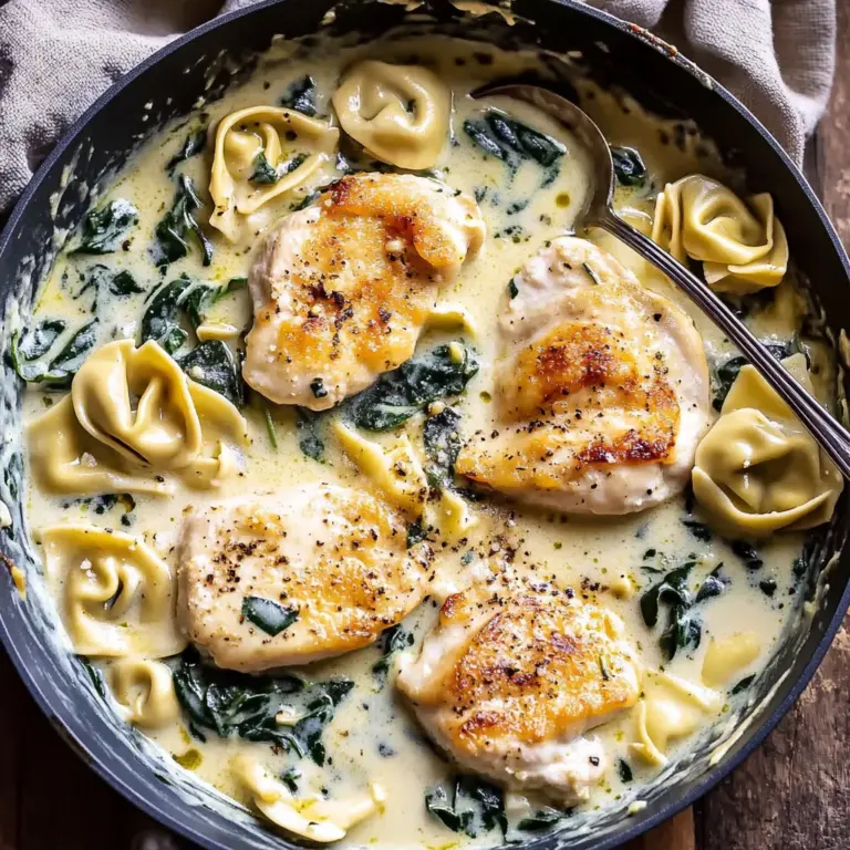Creamy Parmesan Chicken and Spinach Tortellini