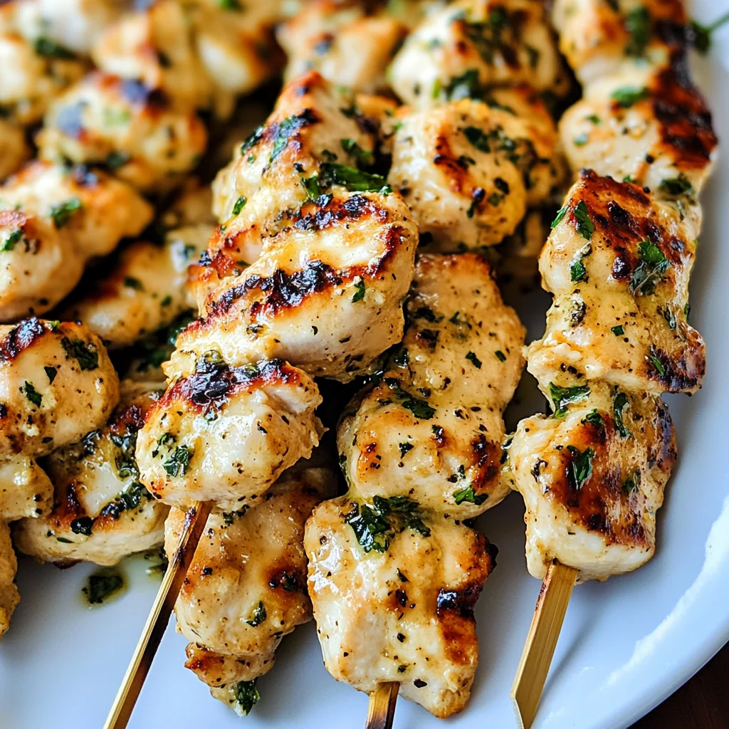 Garlic Parmesan Chicken Kebabs