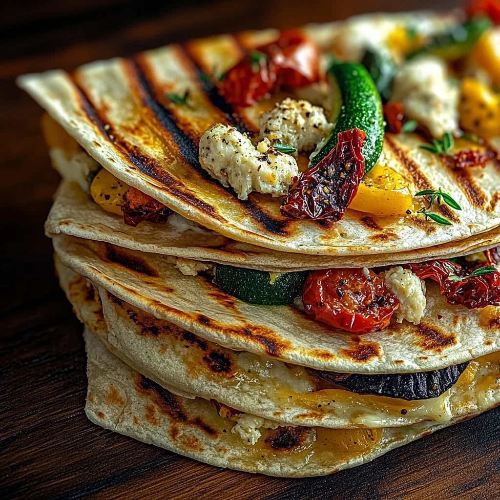 Grilled Mediterranean Veggie Quesadillas – Quick, Cheesy & Flavor-Packed!