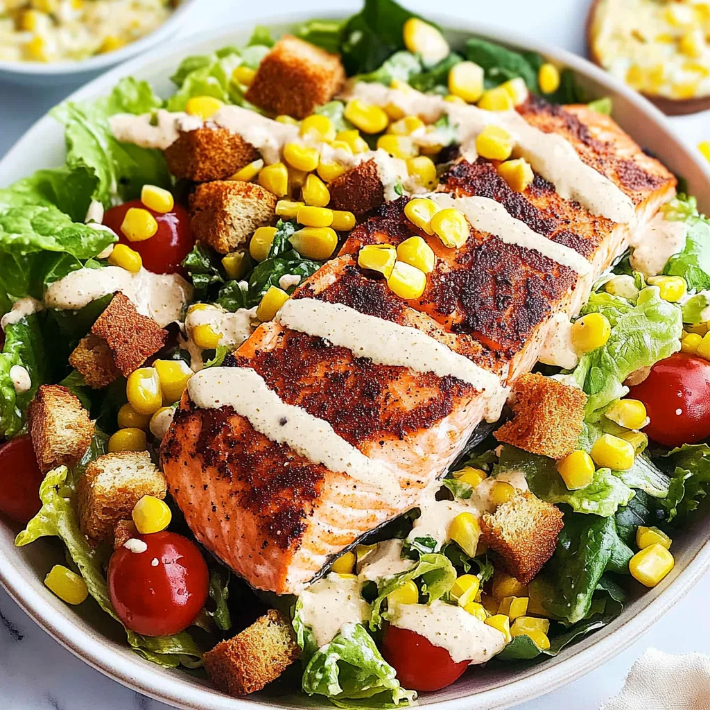 Grilled Southwest Salmon Caesar Salad