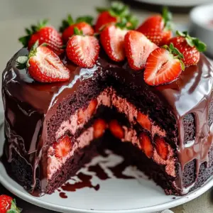 Indulgent Strawberry Chocolate Shell Cake That Wows Every Time