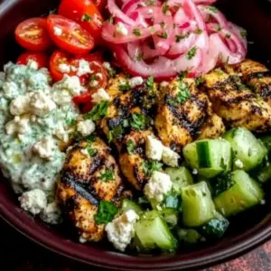 Loaded Mediterranean Chicken Power Bowl