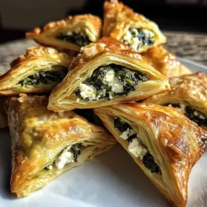 Mediterranean Spinach and Feta Cheese Crisps (Easy Spanakopita Triangles)