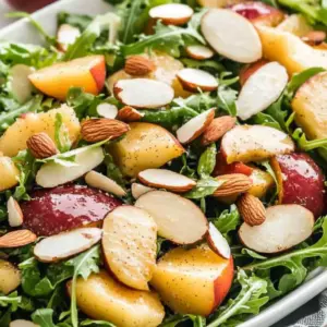 Nectarine Salad with Arugula and Cheddar