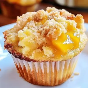 Peach Cobbler Muffins