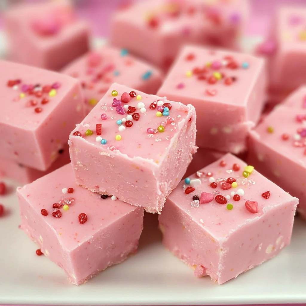 Pink lemonade fudge