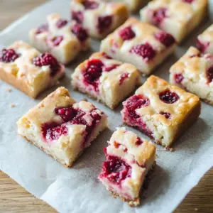 Raspberry White Chocolate Brownies (Blondies)