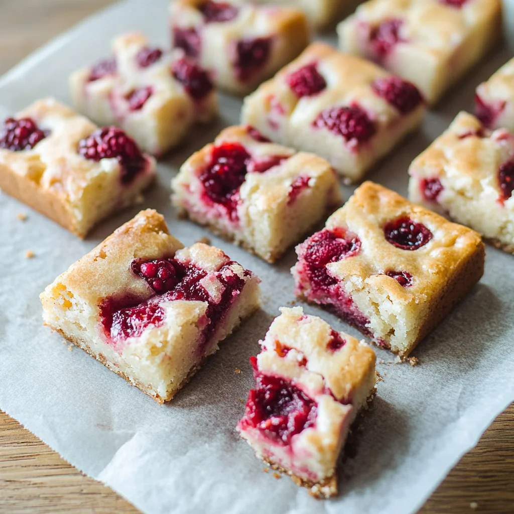 Raspberry White Chocolate Brownies (Blondies)