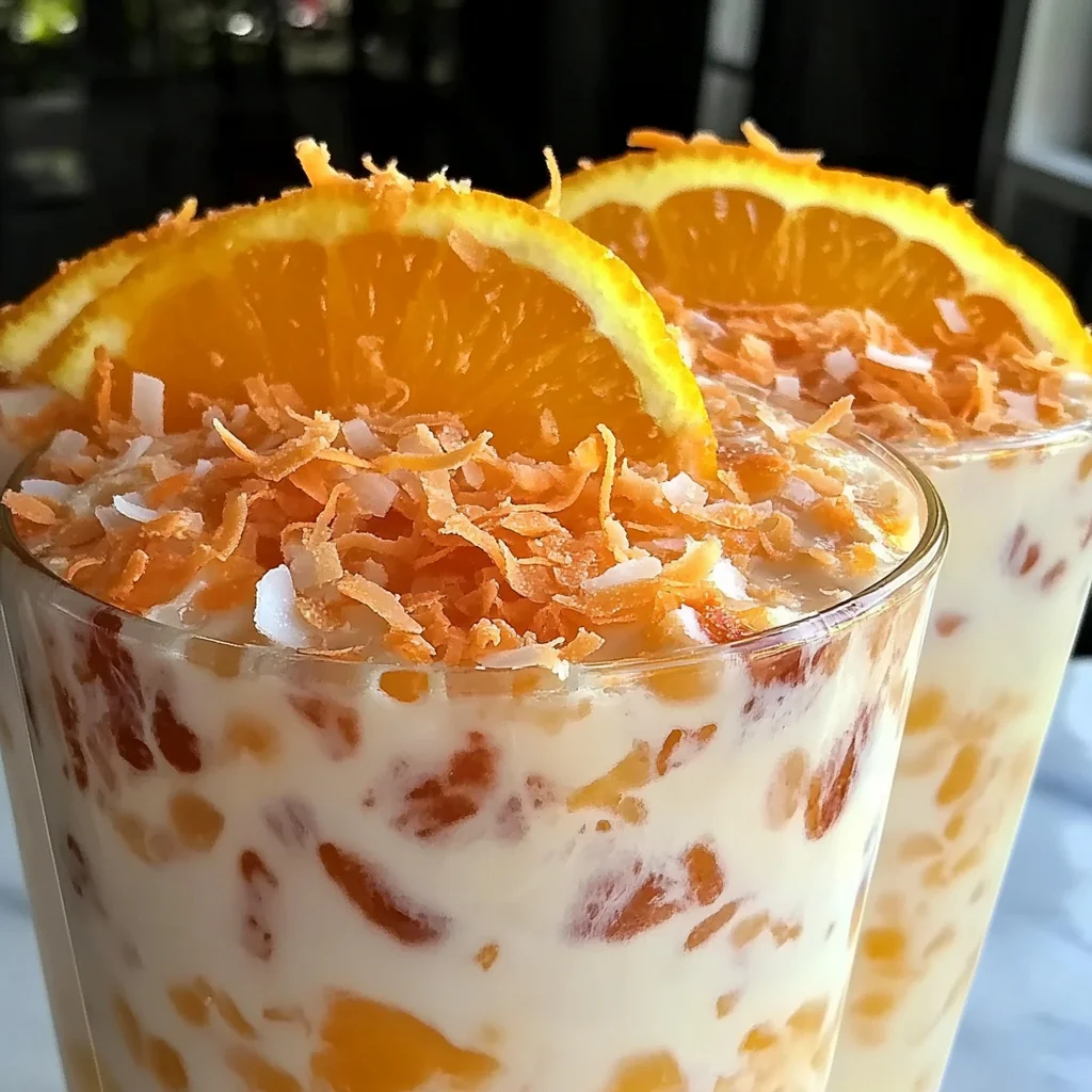 Refreshing Coconut Orange Glow - Easy Creamy Citrus Dessert Recipe