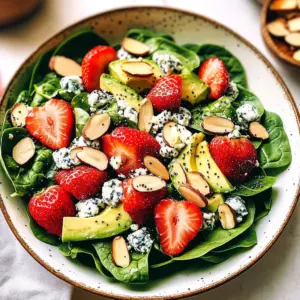 Strawberry Avocado Spinach Salad with Poppyseed Dressing