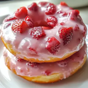 Strawberry Cake Donuts