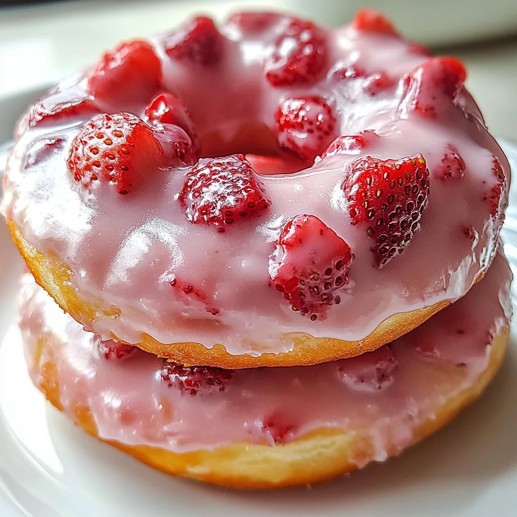 Strawberry Cake Donuts