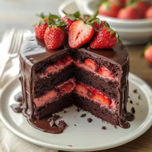 Strawberry Chocolate Cake – A Luscious, Decadent Treat
