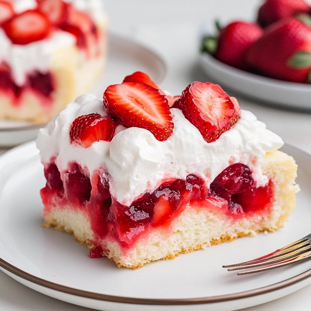 Strawberry Shortcake Poke Cake