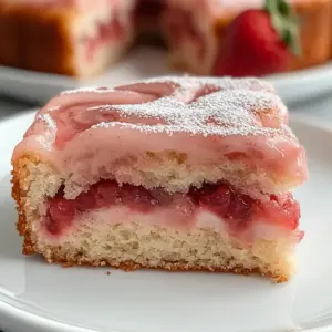 Amazing Strawberry Honeybun Cake
