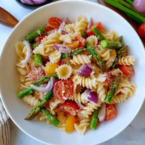 Asparagus Pasta Salad with Italian Dressing
