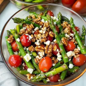Asparagus, Tomato and Feta Salad with Balsamic Vinaigrette