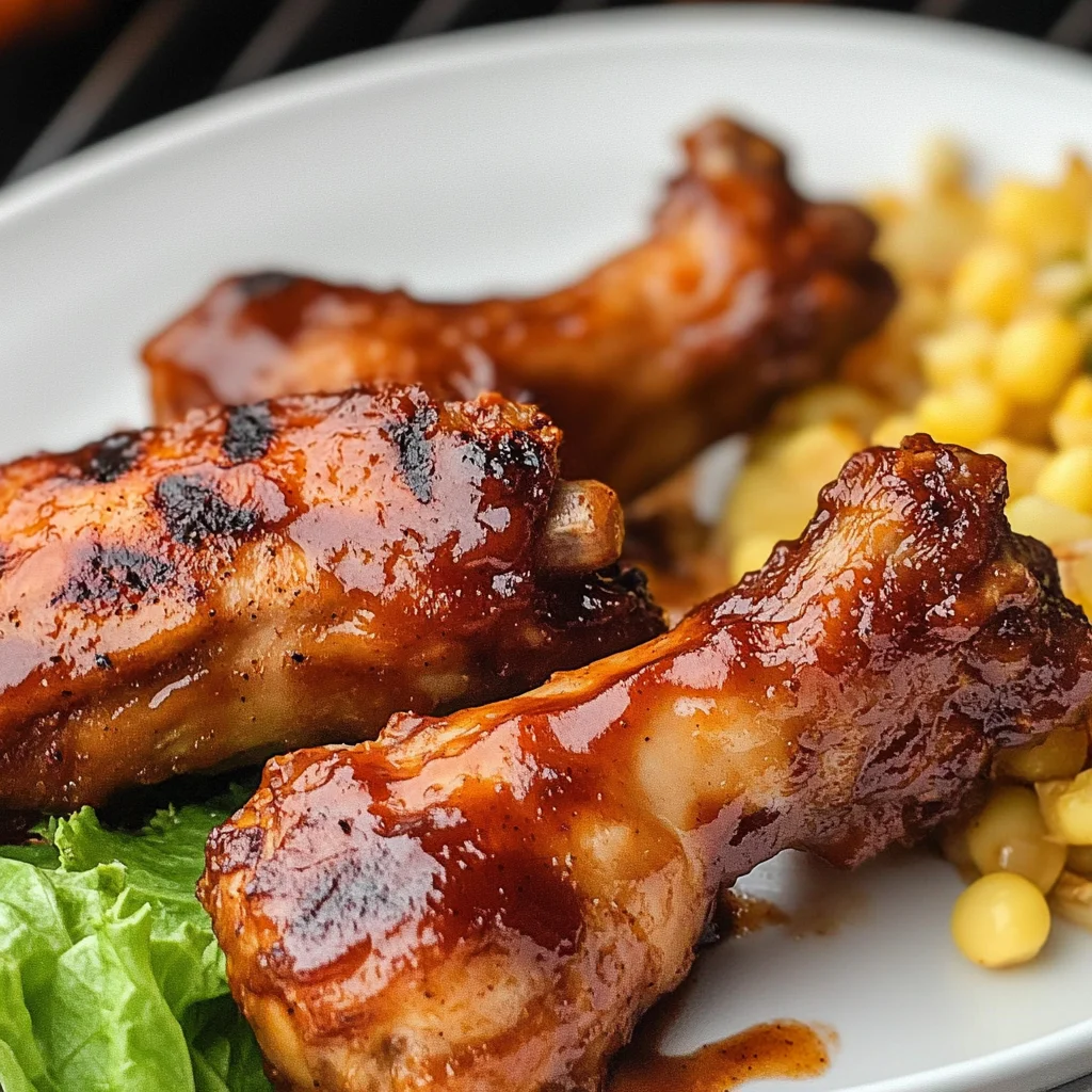 BBQ Chicken Legs on the Grill